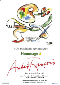 Affiche de l'exposition : "Un posthume sur mesure : hommage à André François"
