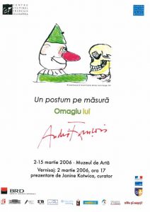 Affiche de l'exposition : "Un posthume sur mesure : hommage à André François"